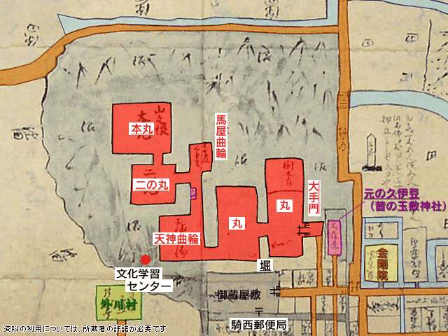 画像:騎西城周辺地図