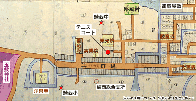 画像:騎西の町場周辺地図